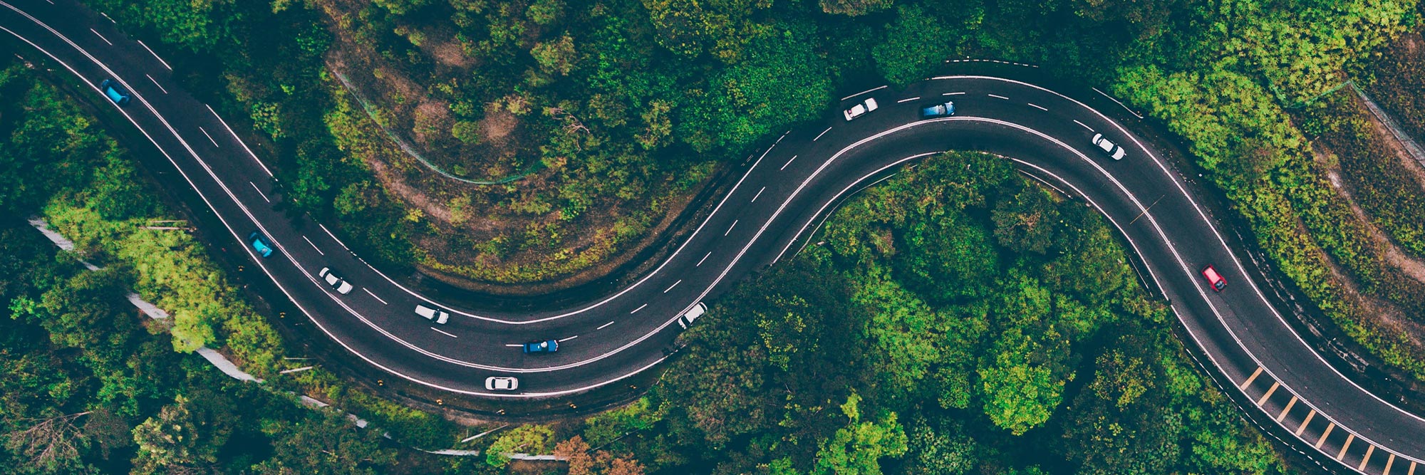 Carretera vista aérea